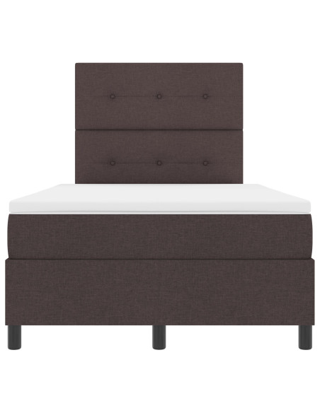 Letto  con materasso Marrone scuro Tessuto 120 x 200 cm Materasso