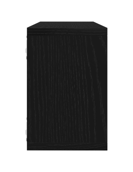 Scaffali da parete 6 pcs Rovere Nero 60 x 15 x 23 cm