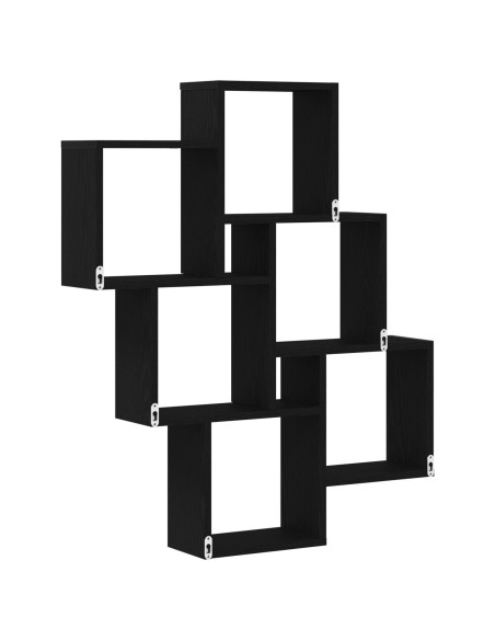 Armadio a muro  Nero Rovere 78x15x92 cm in legno ingegnerizzato