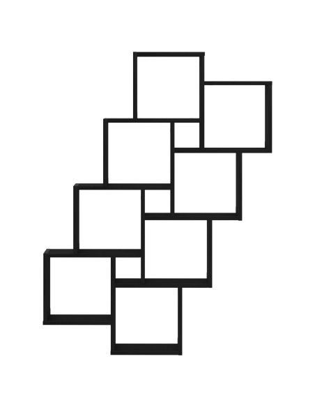 Scaffale da parete Rovere Nero 90 x 15 x 119,5 cm