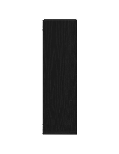 Scaffale da parete 2 pcs Rovere Nero 50 x 15 x 85 cm