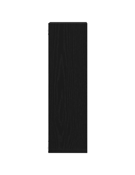 Scaffale da parete 2 pcs Rovere Nero 50 x 15 x 85 cm