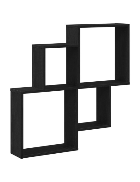 Armadio a muro  Nero Rovere 80x15x78,5 cm in legno ingegnerizzato