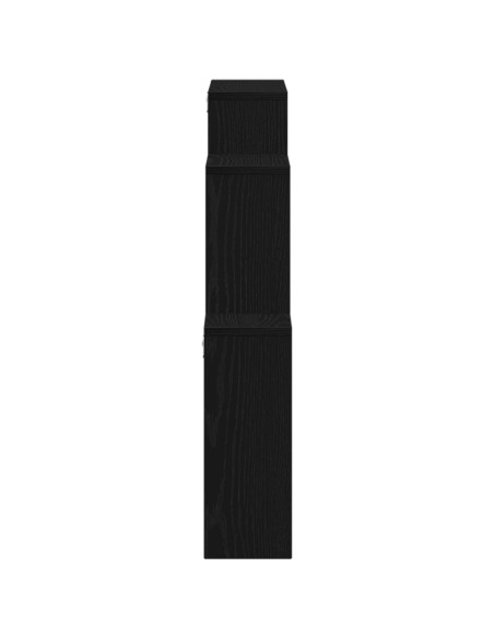 Armadio a muro  Nero Rovere 80x15x78,5 cm in legno ingegnerizzato