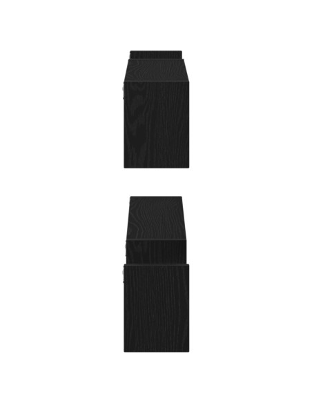 Mensola a parete  2 pezzi Quercia nera 100x15x70 cm Legno ingegnerizzato