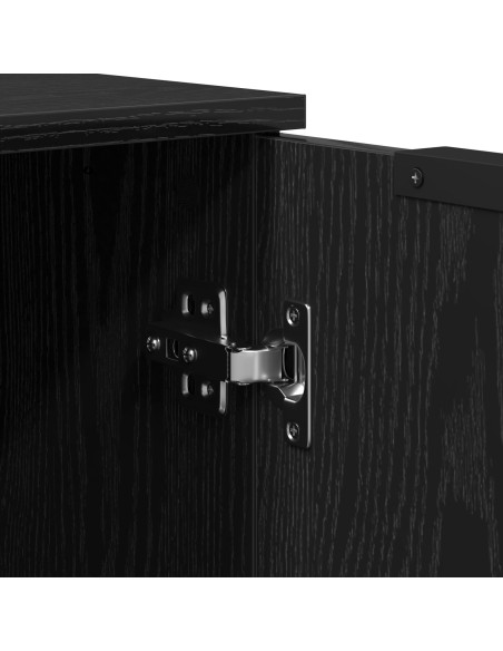 Credenze 3 pcs Nero Rovere Legno Ingegnerizzato