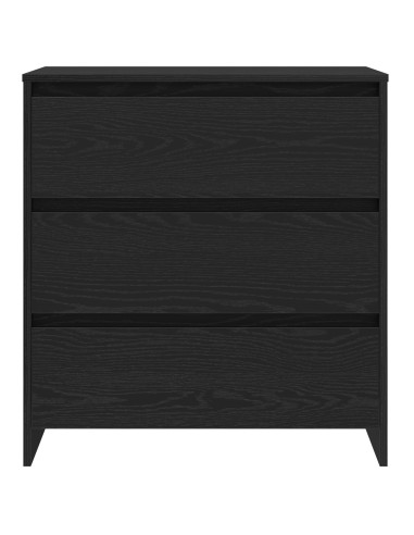 Credenza 3 pcs Nero 70 x 41 x 75 cm Legno multistrato