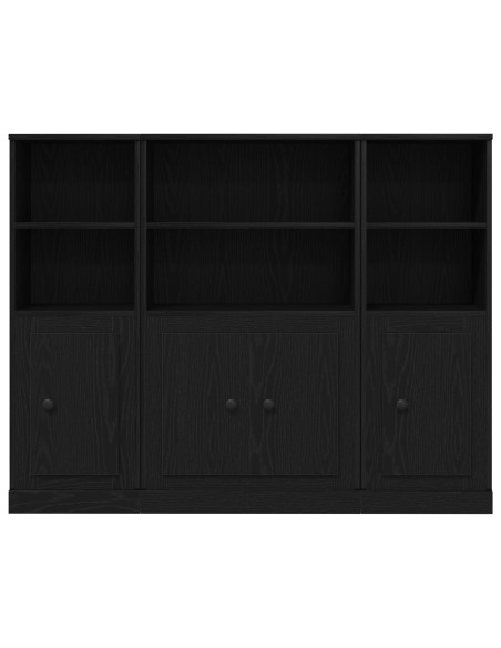 Highboard Nero Rovere 132x35,5x103,5 cm Legno ingegnerizzato