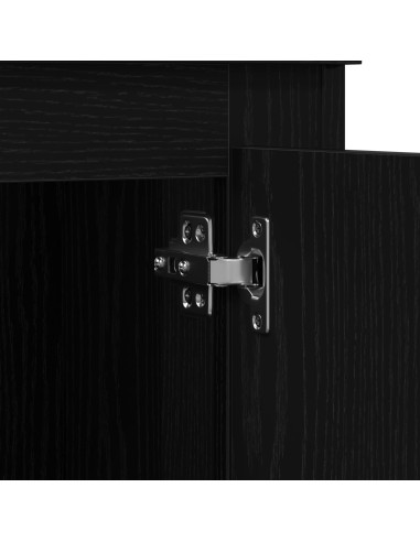 Credenza Rovere Nero 132 x 35,5 x 103,5 cm Legno multistrato