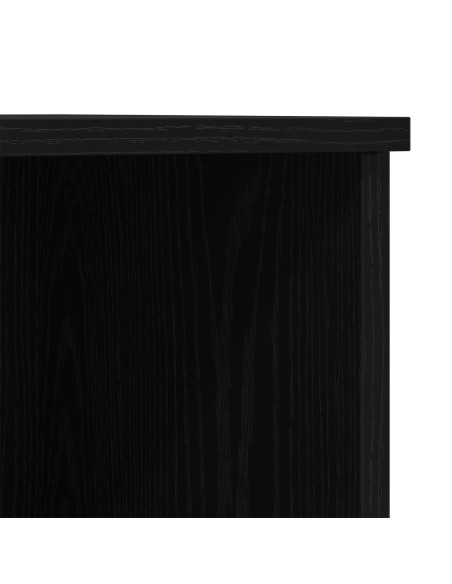 Highboard Nero Rovere 132x35,5x103,5 cm Legno ingegnerizzato