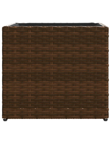 Fioriera da Giardino Marrone 36x30x32 cm in Polyrattan