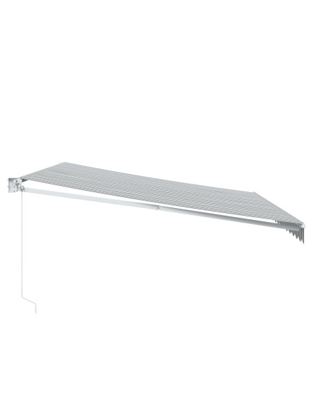 Tenda Retrattile Antracite e Bianca 4,5x3 m Tessuto e Alluminio