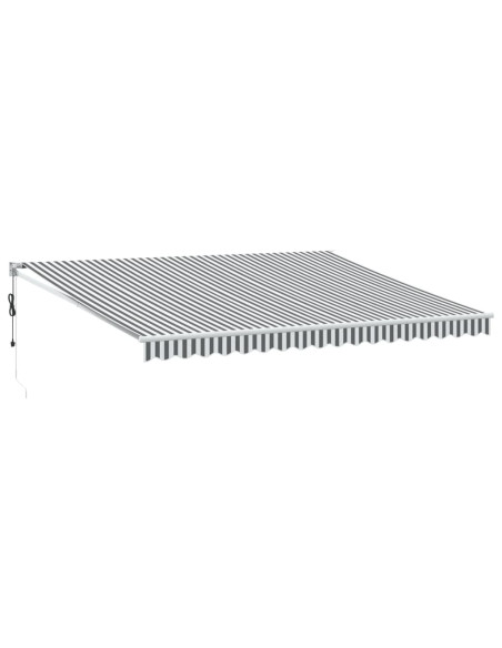 Tenda Retrattile Antracite e Bianca 4,5x3 m Tessuto e Alluminio