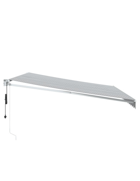 Tenda Retrattile Antracite e Bianca 4,5x3 m Tessuto e Alluminio