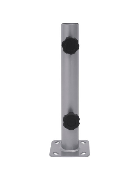 Base per Ombrellone per Palo da Ø32/34/38 mm Argento in Acciaio