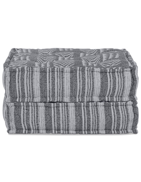 Pouffe Modulare Grigio 70x70x36 in Tessuto di