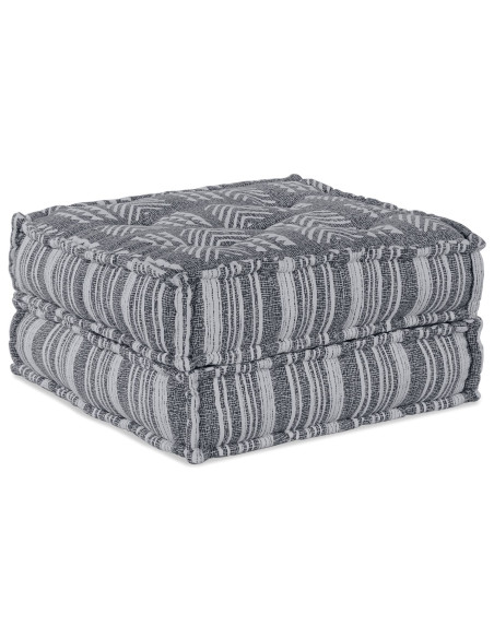 Pouffe Modulare Grigio 70x70x36 in Tessuto di