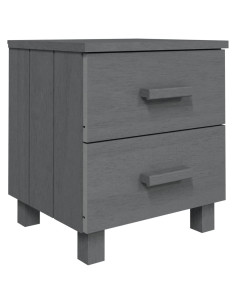 Comodino HAMAR Grigio Scuro 40x35x44,5 cm in Legno di Pino 2