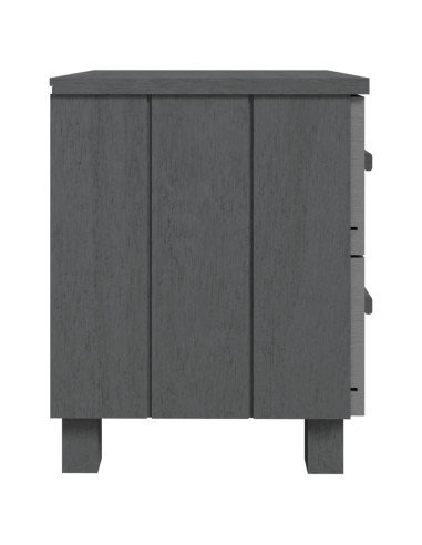 Comodino HAMAR Grigio Scuro 40x35x44,5 cm in Legno di Pino