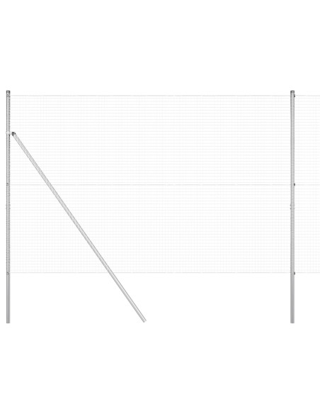 Set di pali per recinzione  Set di 2 Acciaio zincato Rete zincata