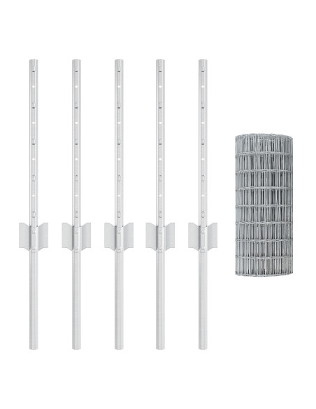 Recinzione con Posto Argento 0,4 x 10 m Acciaio