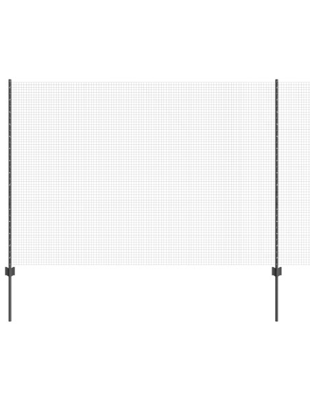 Set di Recinzione  Set di 2 Grigio Metallo 25 x 1.5 m Durevole