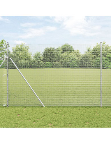 Palo della recinzione Argento 10 x 1,5 m (rete 12 x 12 mm)