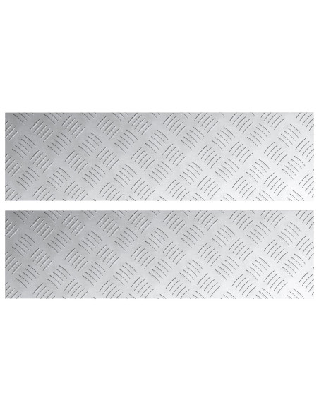 Piastre a Nido d'Api in Alluminio 2 pz Antiscivolo 70x20 cm