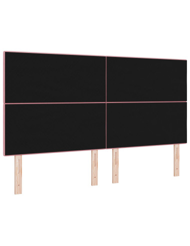 Testiera con testiera Rosa 180 cm Pelle Sintetica