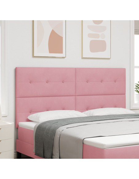 Testiera con testiera Rosa 180 cm Pelle Sintetica