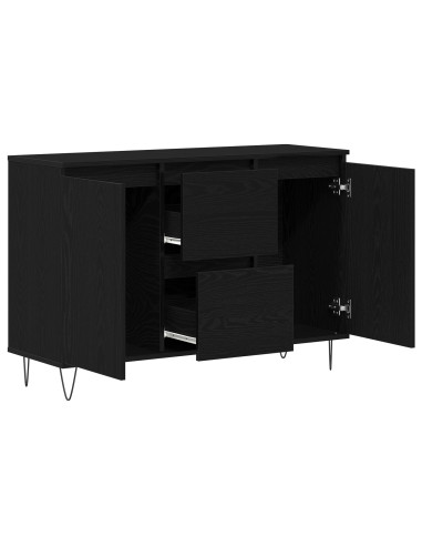 Credenza Rovere Nero 101,5 x 35 x 70 cm Legno multistrato