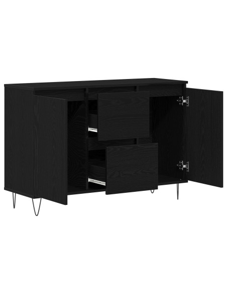 Credenza Rovere Nero 101,5 x 35 x 70 cm Legno multistrato