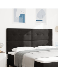 Testiera con testiera Nero 180 cm Pelle Sintetica 2