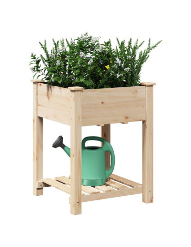 Vaso da giardino con lo scaffale Beige 60,5 x 60 x 76,5 cm