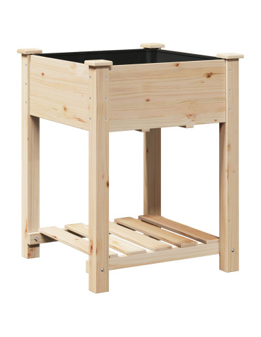 Vaso da giardino con lo scaffale Beige 60,5 x 60 x 76,5 cm