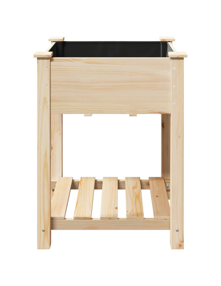 Piantana da Giardino  con Ripiano 60x60x76 cm in Legno Massello di Abete