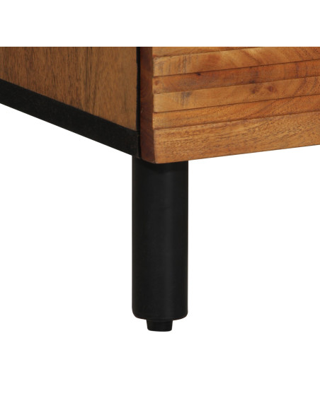 Credenza Naturale 60 x 33,5 x 100 cm Legno di Acacia Massello