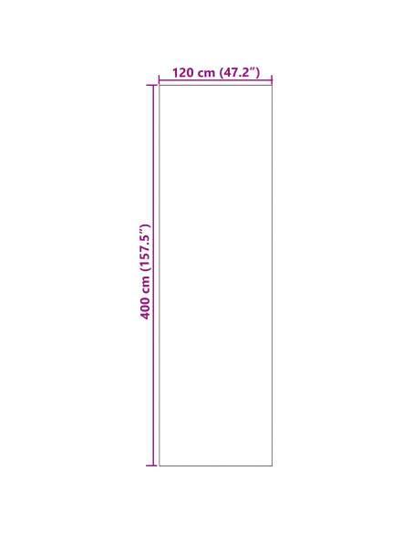 Zerbino Lavabile Crema 120x400 cm