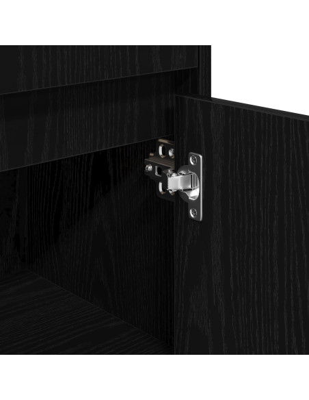 Mobile bagno  Nero Rovere 30x30x95 cm in legno ingegnerizzato