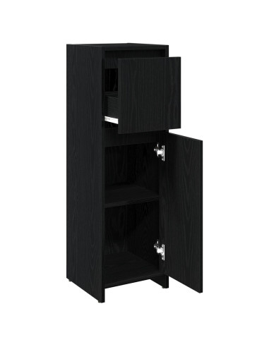 Mobile da Bagno Rovere Nero 30 x 30 x 95 cm Legno multistrato