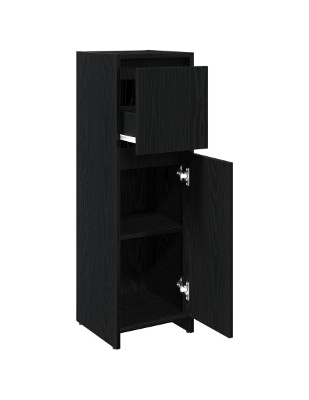 Mobile bagno  Nero Rovere 30x30x95 cm in legno ingegnerizzato