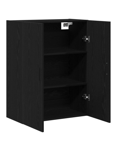 Armadio a muro  Nero Rovere 69,5x34x90 cm in legno ingegnerizzato