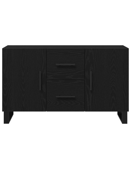 Sideboard  Nero Rovere 100x36x60 cm Legno ingegnerizzato