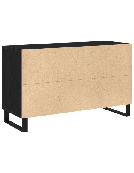 Sideboard  Nero Rovere 100x36x60 cm Legno ingegnerizzato