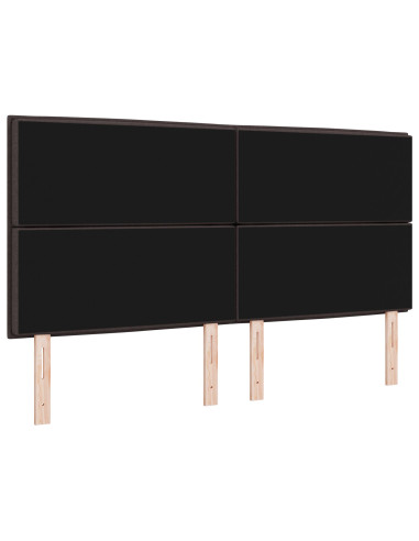 Testiera con testiera Marrone Scuro 180 cm Pelle Sintetica