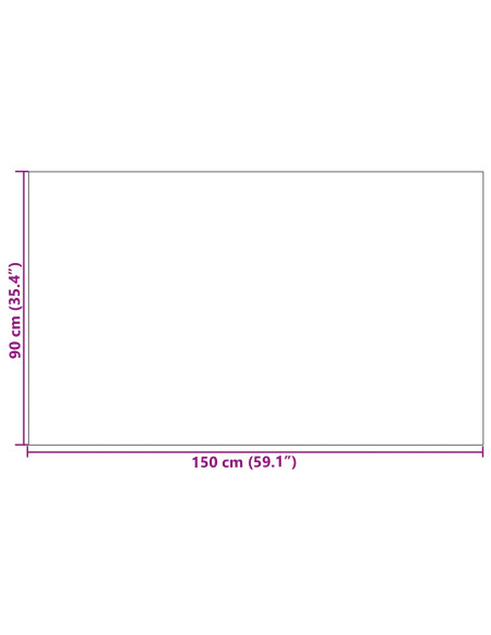 Zerbino Rettangolare Nero 90x150 cm