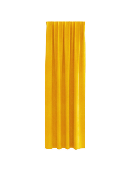 Tende Blackout  con nastro superiore 2 pezzi Giallo Senape Velluto
