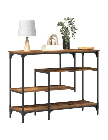Tavolo Console con lo scaffale Legno vecchio 100 x 35 x 75 cm