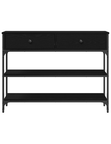 Tavolo consolle Rovere Nero 72.5 x 25 x 75 cm Legno multistrato