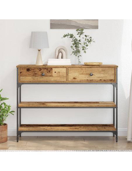 Tavolo consolle con cassetto Legno vecchio 72.5 x 25 x 75 cm